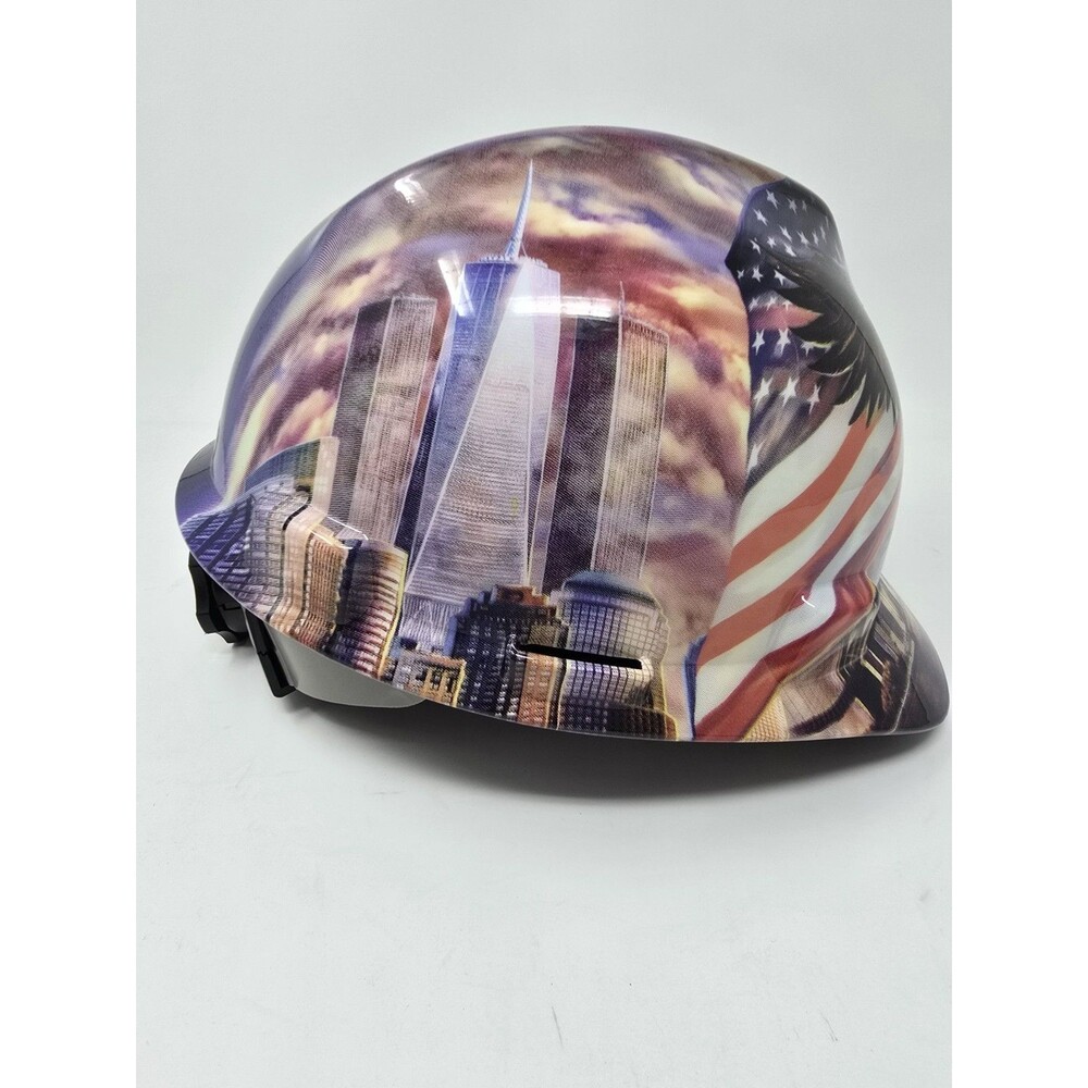 Adjustable Hard Hat American Flag/Eagle Design View 2